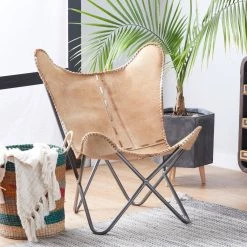 Flash Sale ⭐ 36" Brown Cow Hide Leather & Iron Rustic Accent Chair by Ivory and Iris 🤩 19 Flash Sale ⭐ 36" Brown Cow Hide Leather & Iron Rustic Accent Chair by Ivory and Iris 🤩 -Cheap Ivory and Iris Store D304059S 11