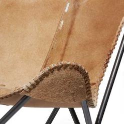 Flash Sale ⭐ 36" Brown Cow Hide Leather & Iron Rustic Accent Chair by Ivory and Iris 🤩 14 Flash Sale ⭐ 36" Brown Cow Hide Leather & Iron Rustic Accent Chair by Ivory and Iris 🤩 -Cheap Ivory and Iris Store D304059S 6