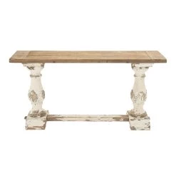 Promo π₯ White Vintage Wood Console Table by Ivory and Iris β¨