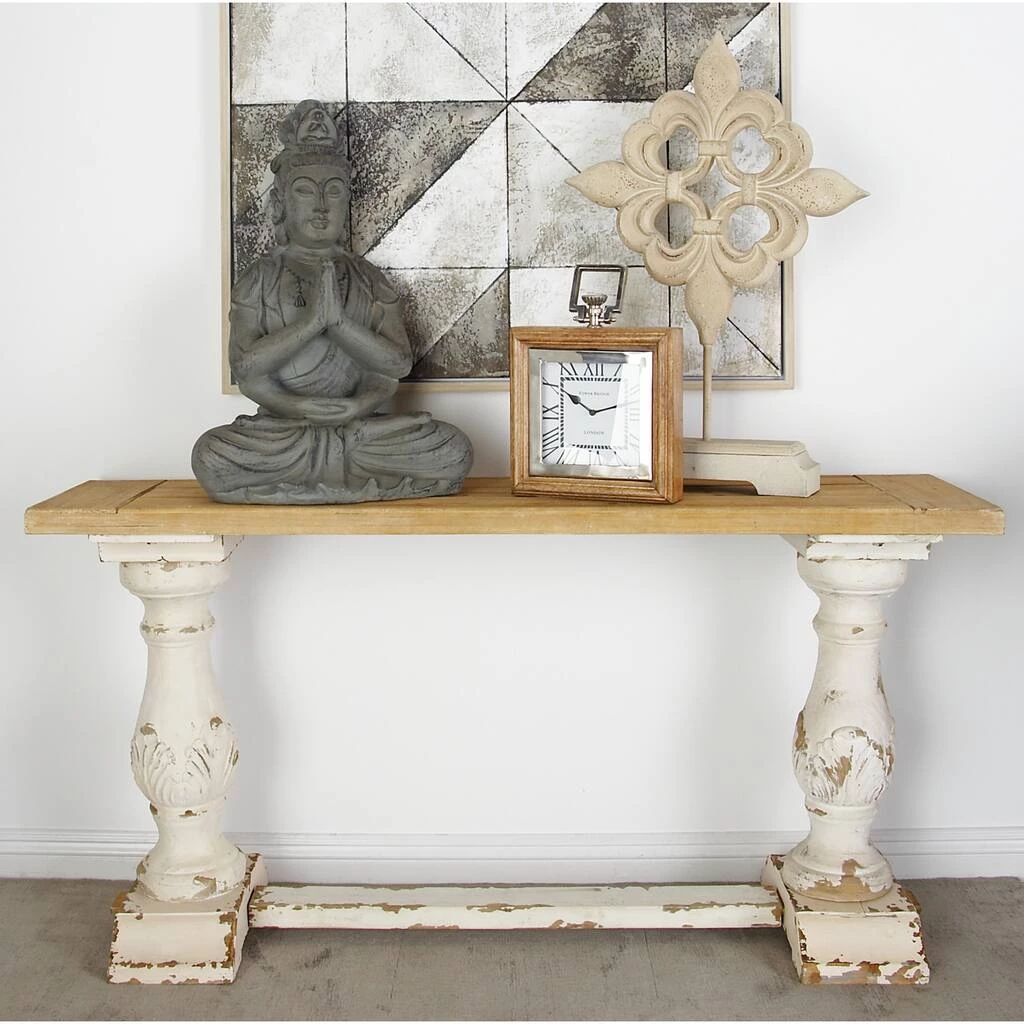 Promo π₯ White Vintage Wood Console Table by Ivory and Iris β¨ 4 Promo π₯ White Vintage Wood Console Table by Ivory and Iris β¨ - Image 4