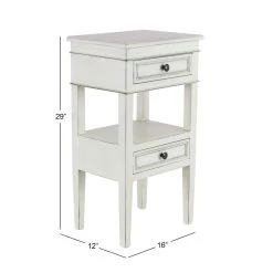 Budget ❤️ 29" White Pine Traditional Accent Table by Ivory and Iris 😍 -Cheap Ivory and Iris Store D305015S 10