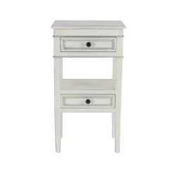Budget ❤️ 29" White Pine Traditional Accent Table by Ivory and Iris 😍 -Cheap Ivory and Iris Store D305015S 4
