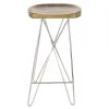 Cheap 😀 30" Light Brown Mango Wood & Metal Contemporary Bar Stool by Ivory and Iris 🌟