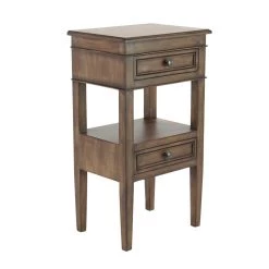Coupon 💯 29" Brown Pine Traditional Accent Table by Ivory and Iris 😀