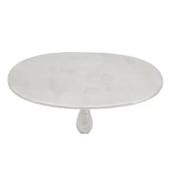 Cheapest 👏 22" Silver Aluminum Traditional Accent Table by Ivory and Iris ⭐ -Cheap Ivory and Iris Store D305041S 2