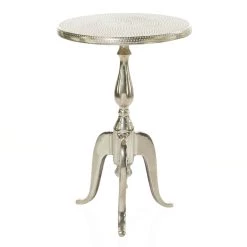 Top 10 🎉 22" Silver Aluminum Traditional Accent Table by Ivory and Iris ⌛