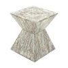 Best deal 🌟 19" Multi Mussel Shells & Wood Contemporary Accent Table by Ivory and Iris 🎉