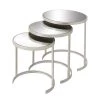 New 😉 Silver Tin Contemporary Accent Table Set by Ivory and Iris 👍