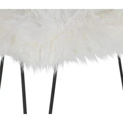 Brand new π White Fur & Metal Modern Stool by Ivory and Iris π€© 10 Brand new π White Fur & Metal Modern Stool by Ivory and Iris π€© -Cheap Ivory and Iris Store D305084S 3