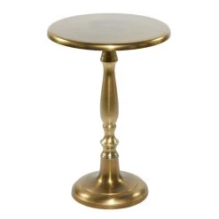 Wholesale 🤩 Gold Aluminum Traditional Pedestal Table by Ivory and Iris 😍