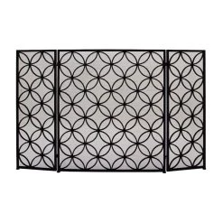 Cheap 👏 Black Metal Modern Fireplace Screen by Ivory and Iris 🌟