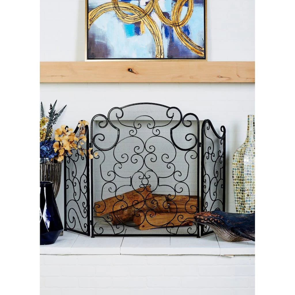 Coupon π Black Metal Traditional Fireplace Screen by Ivory and Iris π 3 Coupon π Black Metal Traditional Fireplace Screen by Ivory and Iris π - Image 3