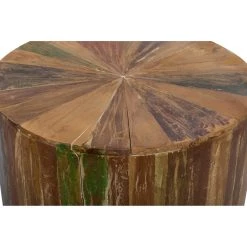 New ⌛ 18" Brown Reclaimed Wood Rustic Accent Table by Ivory and Iris ❤️ -Cheap Ivory and Iris Store D305103S 6
