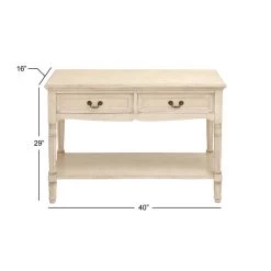Top 10 👍 40" Cream Traditional Wooden Console Table by Ivory and Iris 😍 -Cheap Ivory and Iris Store D305130S 6