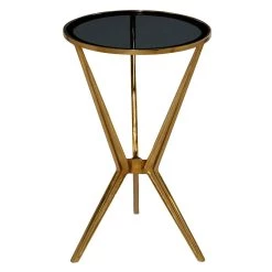 Coupon π 2ft. Gold & Black Modern Aluminum Accent Table by Ivory and Iris β