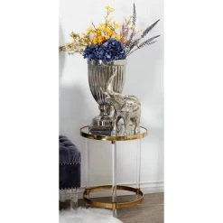 Promo 💯 23'' Gold Acrylic Contemporary Accent Table by Ivory and Iris 🤩 -Cheap Ivory and Iris Store D305175S 7
