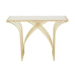 Hot Sale π₯ 3.5ft. Gold Metal Modern Console Table by Ivory and Iris π