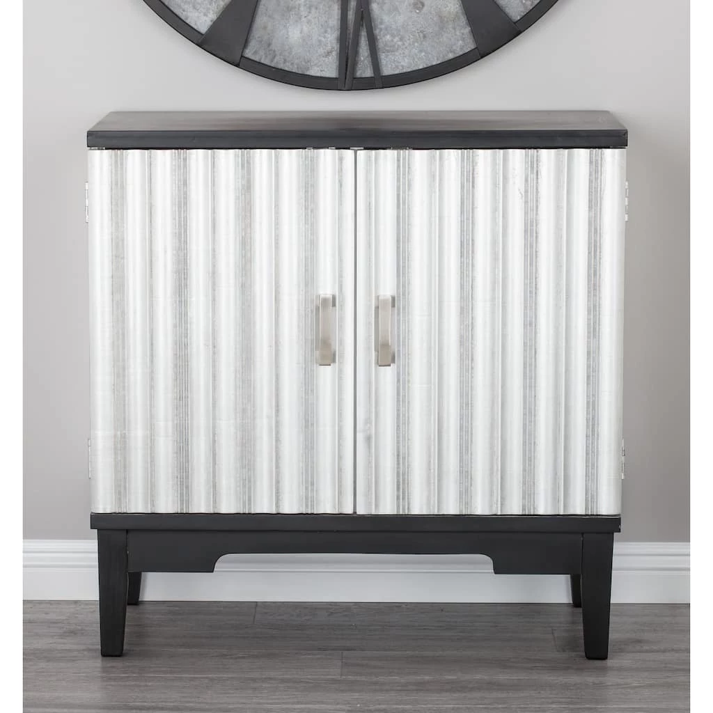 Best Sale π Contemporary Rectangular Silver Wooden Corrugated Cabinet by Ivory and Iris π 10 Best Sale π Contemporary Rectangular Silver Wooden Corrugated Cabinet by Ivory and Iris π - Image 10