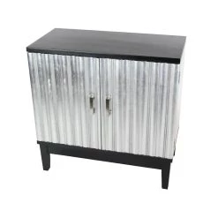 Best Sale π Contemporary Rectangular Silver Wooden Corrugated Cabinet by Ivory and Iris π 14 Best Sale π Contemporary Rectangular Silver Wooden Corrugated Cabinet by Ivory and Iris π -Cheap Ivory and Iris Store D305189S 5