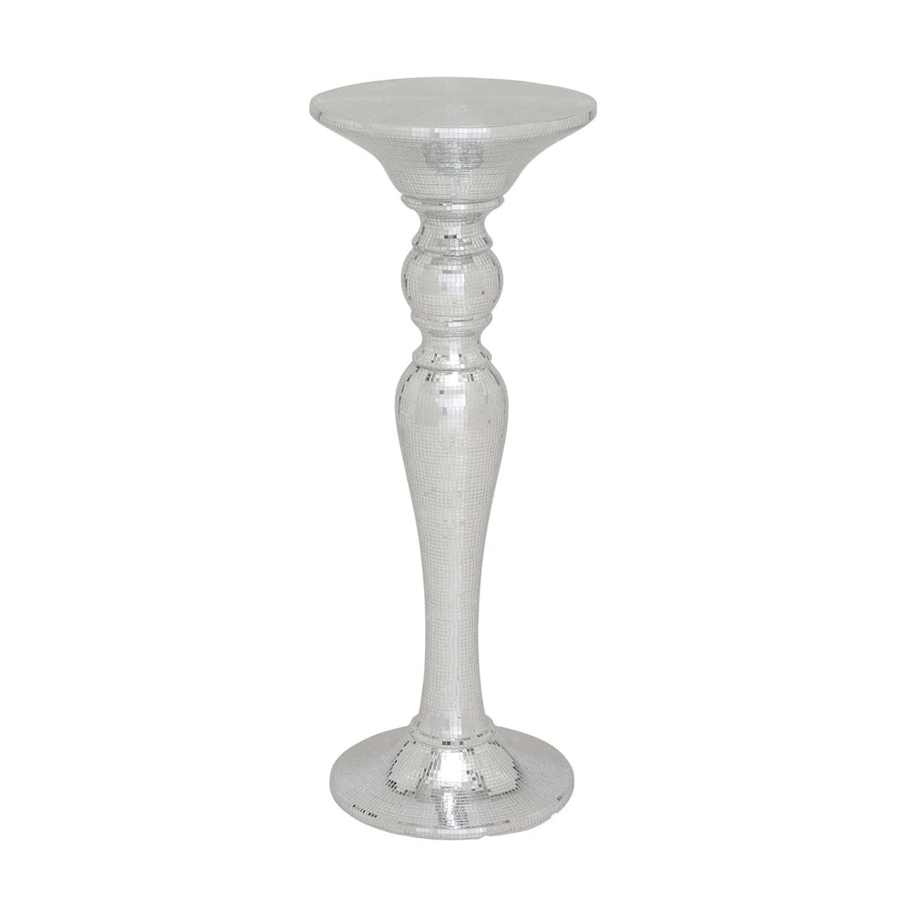Best reviews of π 3ft. Silver Polystone Glam Pedestal Table by Ivory and Iris π 1 Best reviews of π 3ft. Silver Polystone Glam Pedestal Table by Ivory and Iris π