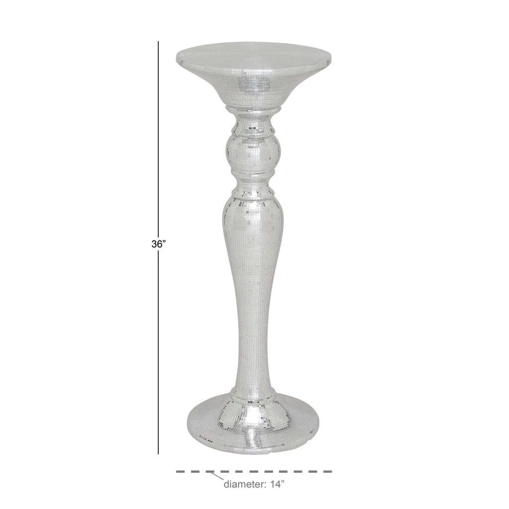 Best reviews of π 3ft. Silver Polystone Glam Pedestal Table by Ivory and Iris π 4 Best reviews of π 3ft. Silver Polystone Glam Pedestal Table by Ivory and Iris π - Image 4