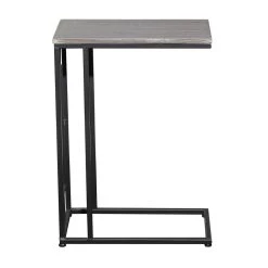 Buy 🌟 2ft. Black Iron & Wood Contemporary Accent Table by Ivory and Iris 😍 -Cheap Ivory and Iris Store D305199S 4