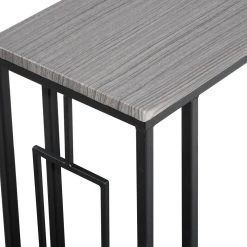 Buy 🌟 2ft. Black Iron & Wood Contemporary Accent Table by Ivory and Iris 😍 -Cheap Ivory and Iris Store D305199S 7