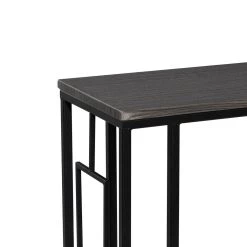 Buy 🌟 2ft. Black Iron & Wood Contemporary Accent Table by Ivory and Iris 😍 -Cheap Ivory and Iris Store D305199S 9