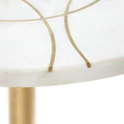 Discount ✨ 21'' Multi Colored Modern Marble Accent Table by Ivory and Iris 🧨 -Cheap Ivory and Iris Store D305200S 3