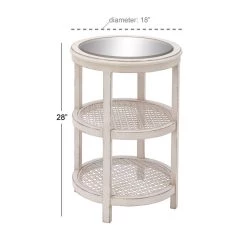 Wholesale 🛒 28" White Farmhouse Wood Accent Table by Ivory and Iris ✨ -Cheap Ivory and Iris Store D305219S 5