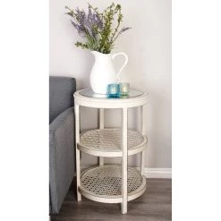 Wholesale 🛒 28" White Farmhouse Wood Accent Table by Ivory and Iris ✨ -Cheap Ivory and Iris Store D305219S 6