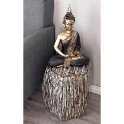 Best deal 👏 16" Multicolor Barrel-Shaped Shell Side Table by Ivory and Iris 🛒 -Cheap Ivory and Iris Store D305220S 8