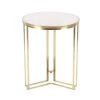 Buy 👏 23" Gold Iron Contemporary Accent Table by Ivory and Iris 🥰