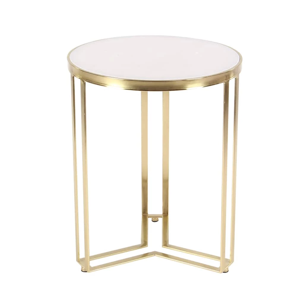 Buy π 23" Gold Iron Contemporary Accent Table by Ivory and Iris π₯° 1 Buy π 23" Gold Iron Contemporary Accent Table by Ivory and Iris π₯°