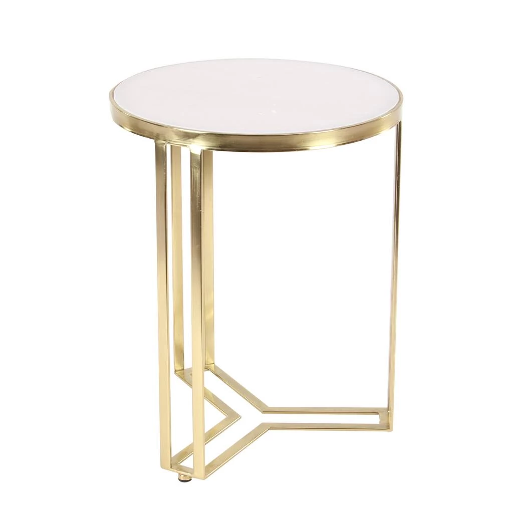 Buy π 23" Gold Iron Contemporary Accent Table by Ivory and Iris π₯° 2 Buy π 23" Gold Iron Contemporary Accent Table by Ivory and Iris π₯° - Image 2