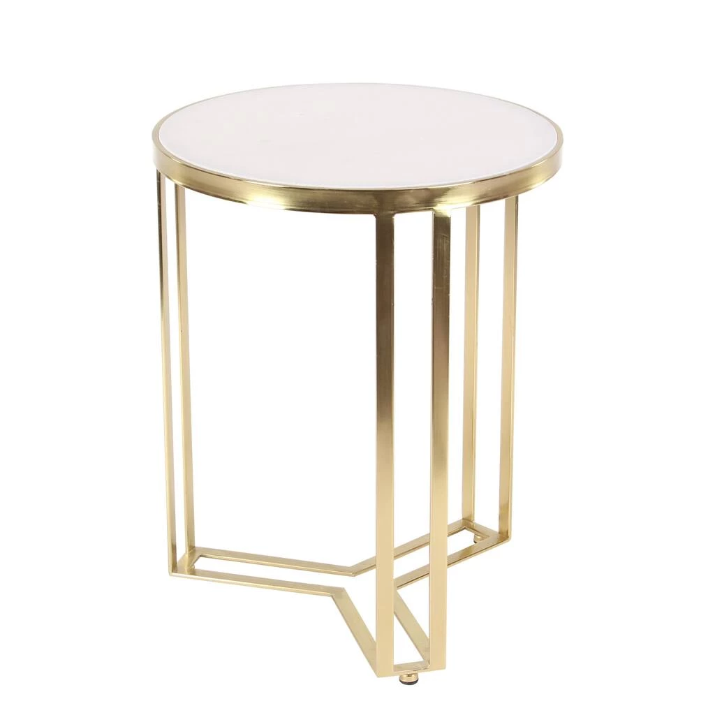 Buy π 23" Gold Iron Contemporary Accent Table by Ivory and Iris π₯° 3 Buy π 23" Gold Iron Contemporary Accent Table by Ivory and Iris π₯° - Image 3