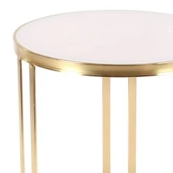 Buy π 23" Gold Iron Contemporary Accent Table by Ivory and Iris π₯° 10 Buy π 23" Gold Iron Contemporary Accent Table by Ivory and Iris π₯° -Cheap Ivory and Iris Store D305230S 4