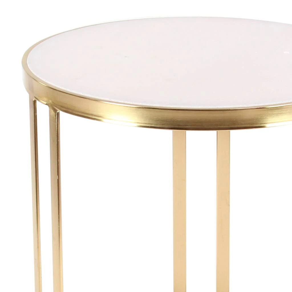 Buy π 23" Gold Iron Contemporary Accent Table by Ivory and Iris π₯° 4 Buy π 23" Gold Iron Contemporary Accent Table by Ivory and Iris π₯° - Image 4