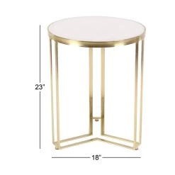 Buy π 23" Gold Iron Contemporary Accent Table by Ivory and Iris π₯° 12 Buy π 23" Gold Iron Contemporary Accent Table by Ivory and Iris π₯° -Cheap Ivory and Iris Store D305230S 6