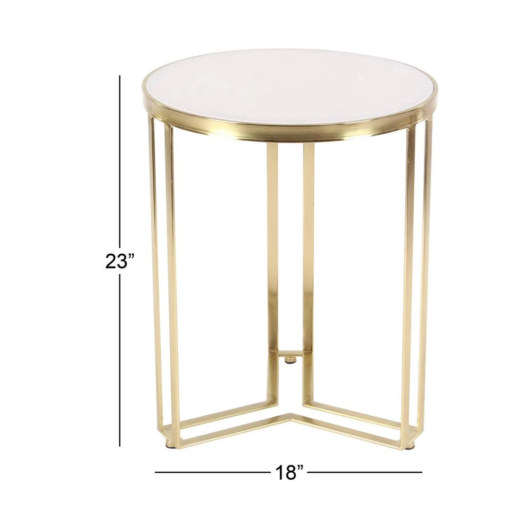 Buy π 23" Gold Iron Contemporary Accent Table by Ivory and Iris π₯° 6 Buy π 23" Gold Iron Contemporary Accent Table by Ivory and Iris π₯° - Image 6
