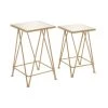Flash Sale ✔️ Gold Metal Contemporary Accent Table Set by Ivory and Iris 👍
