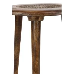 Discount 🛒 22" Brown Mango Wood Traditional Accent Table by Ivory and Iris ✔️ -Cheap Ivory and Iris Store D305243S 4