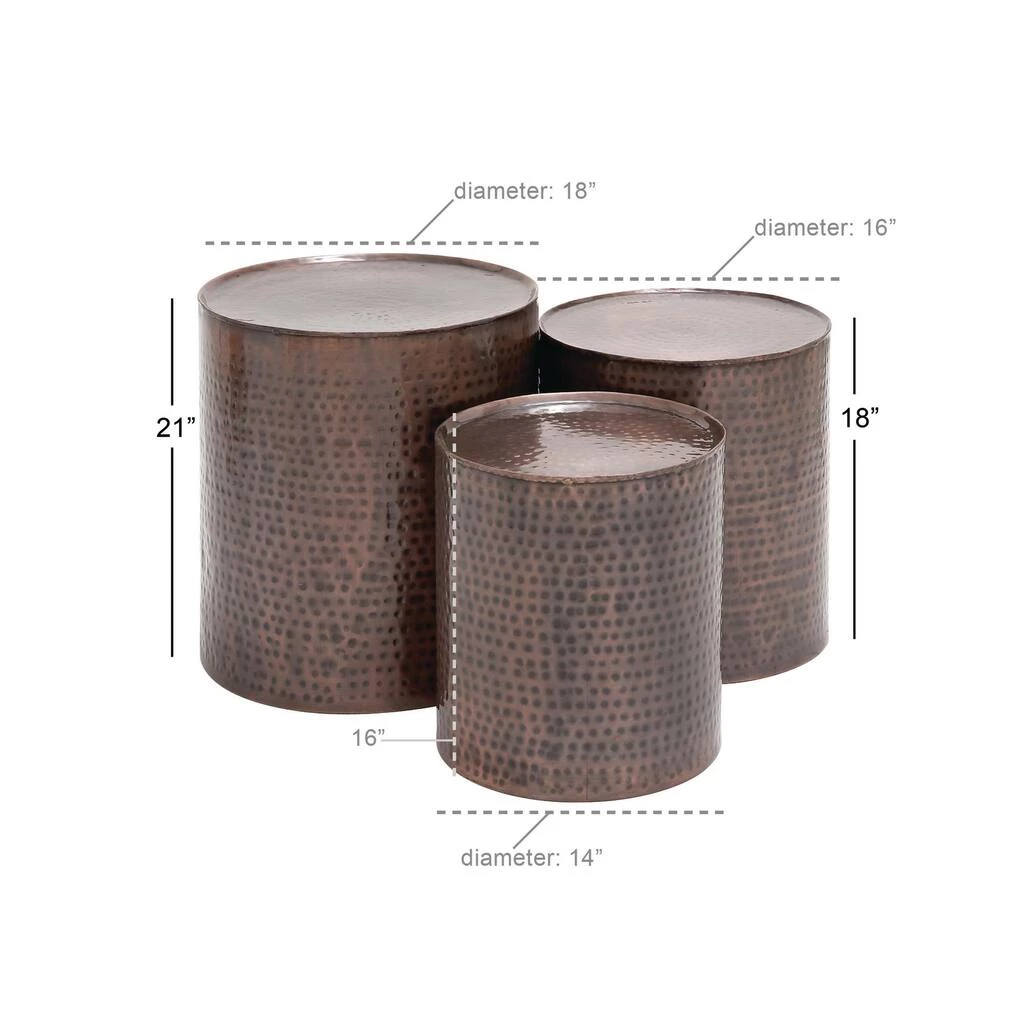Discount π Brown Metal Industrial Accent Table Set by Ivory and Iris π₯ 5 Discount π Brown Metal Industrial Accent Table Set by Ivory and Iris π₯ - Image 5