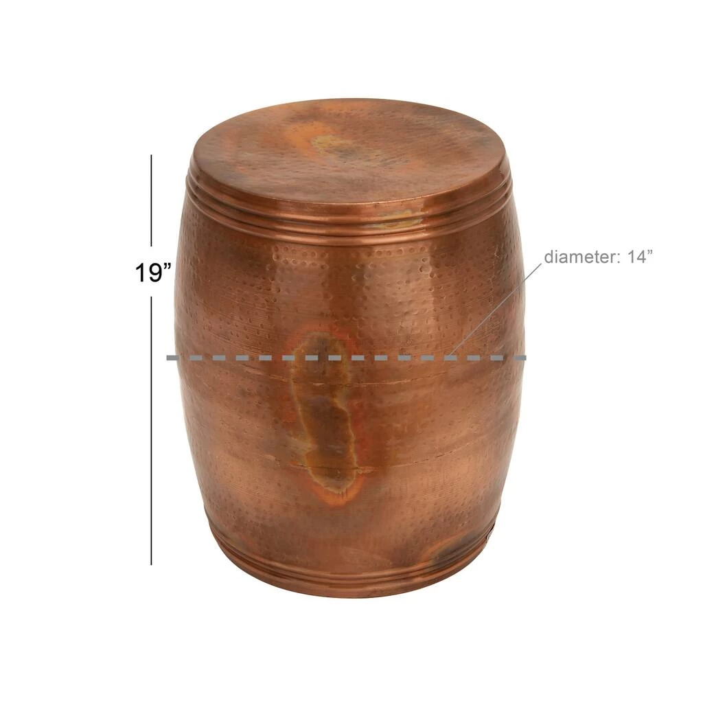 Best Pirce π₯° 19'' Copper Aluminum Vintage Accent Table by Ivory and Iris π 4 Best Pirce π₯° 19'' Copper Aluminum Vintage Accent Table by Ivory and Iris π - Image 4