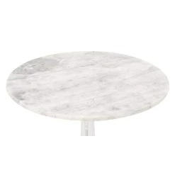Wholesale 🎁 2ft. White Marble and Aluminum Traditional Accent Table by Ivory and Iris 🔥 -Cheap Ivory and Iris Store D305294S 3