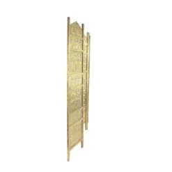 Budget 🔥 Gold Mango Wood Traditional Room Divider Screen by Ivory and Iris 🎉 -Cheap Ivory and Iris Store D305298S 4
