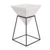 Promo 😍 2ft. White Metal and Wood Modern Accent Table by Ivory and Iris ⭐