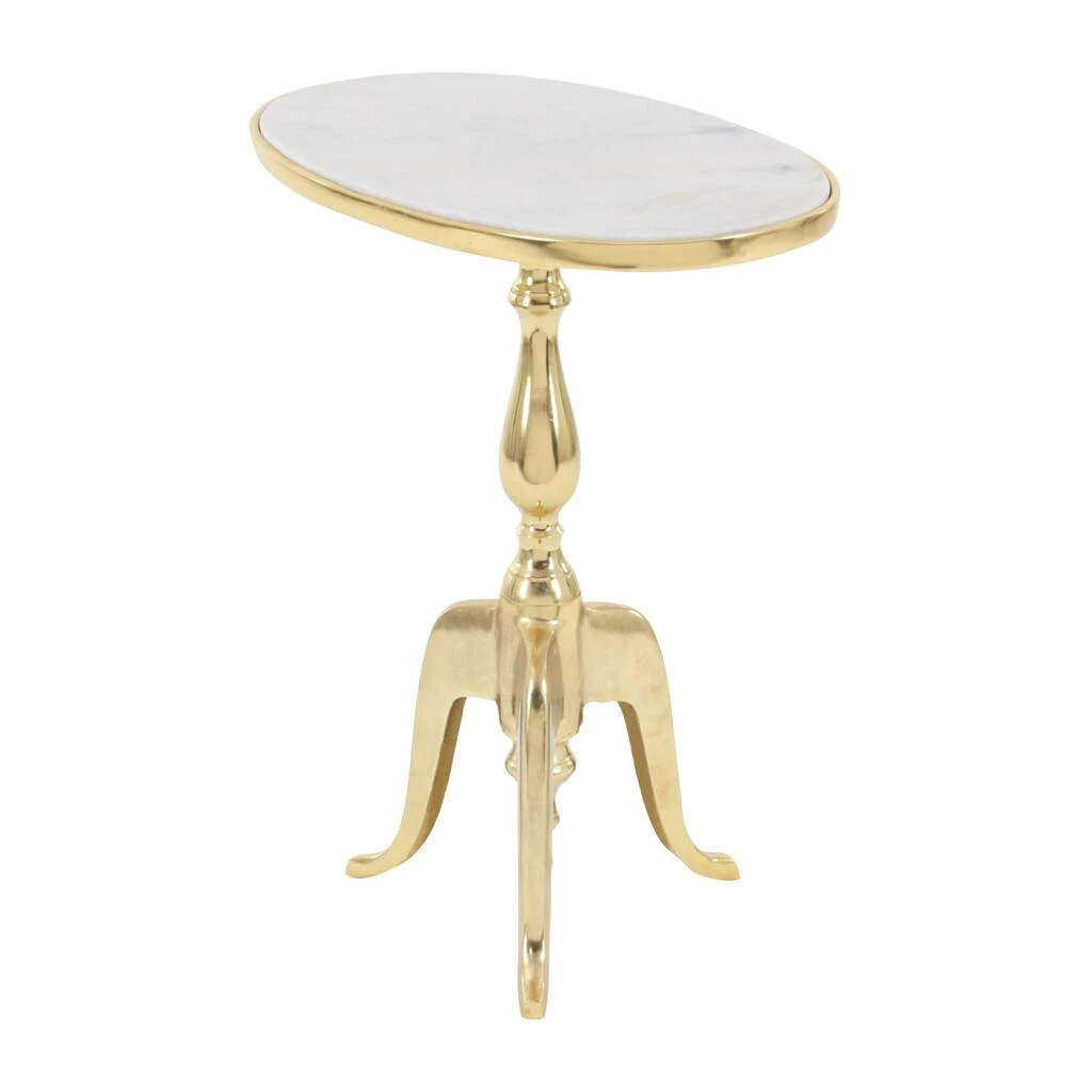 Deals β 22'' Gold Stone Traditional Accent Table by Ivory and Iris π 2 Deals β 22'' Gold Stone Traditional Accent Table by Ivory and Iris π - Image 2