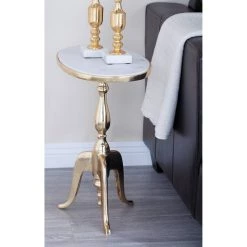 Deals β 22'' Gold Stone Traditional Accent Table by Ivory and Iris π 9 Deals β 22'' Gold Stone Traditional Accent Table by Ivory and Iris π -Cheap Ivory and Iris Store D305320S 5