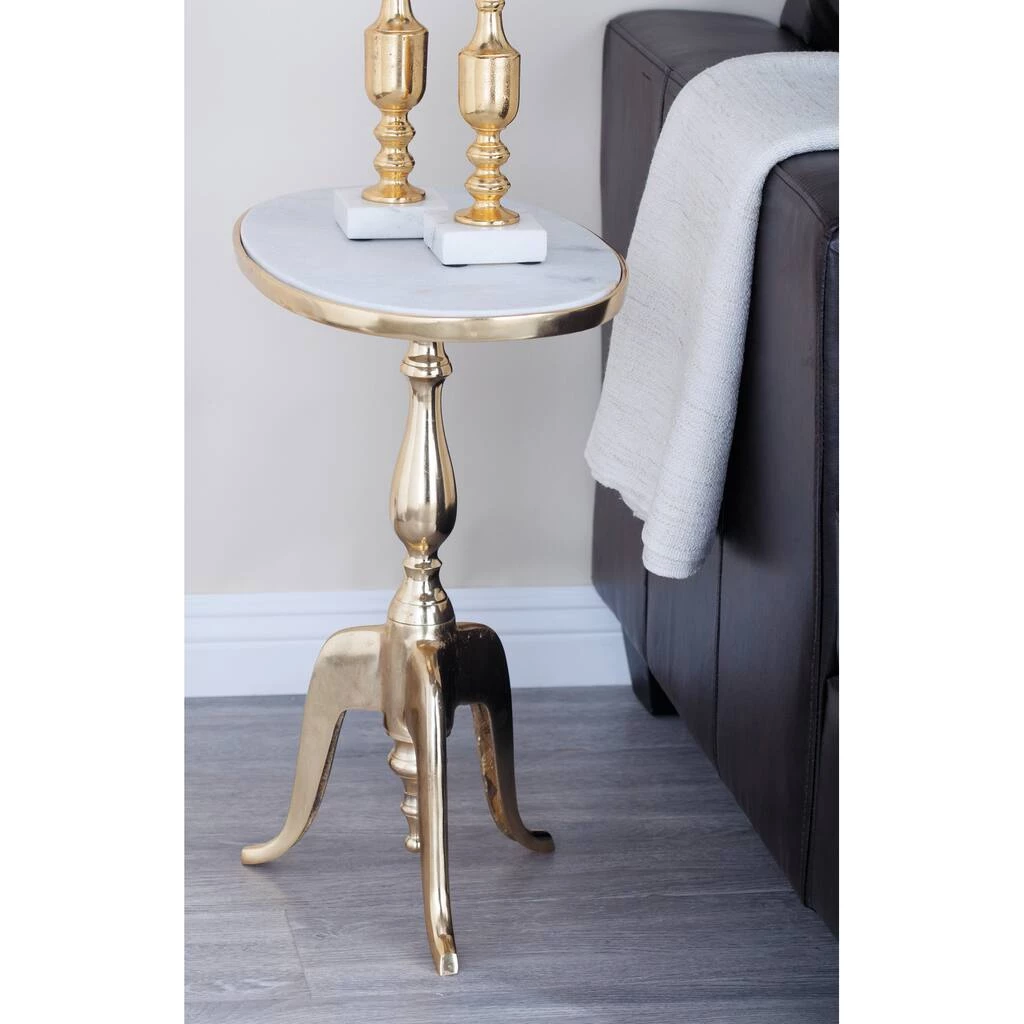 Deals β 22'' Gold Stone Traditional Accent Table by Ivory and Iris π 5 Deals β 22'' Gold Stone Traditional Accent Table by Ivory and Iris π - Image 5